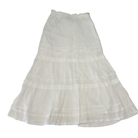 Cherokee Other - Tiered Cottagecore 100% Cotton Maxi Skirt Girls M Coastal Beach Vacation Capsule